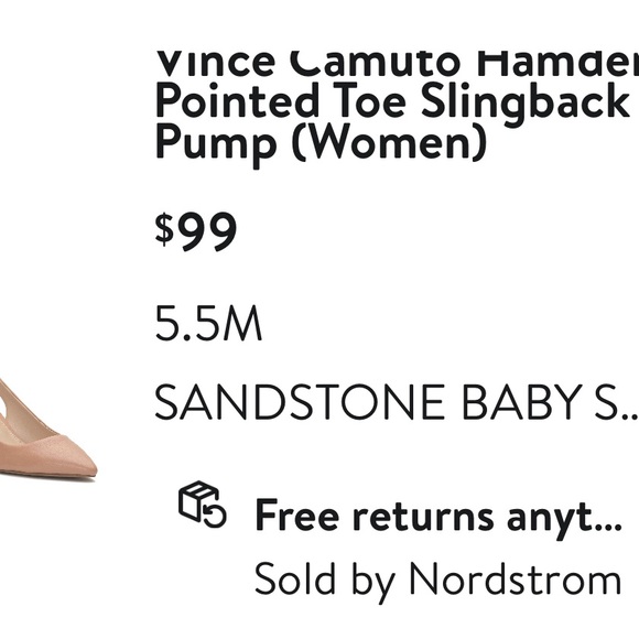 Vince Camuto Hamden pointed toe sling back heel. - Picture 6 of 6